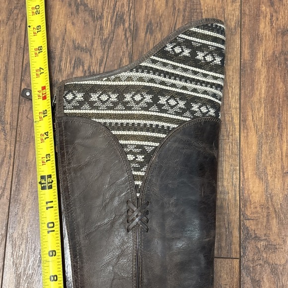 NWT Ariat Caldera Western Brown Leather Boots Womens 8 Aztec Kneehigh Tribal - Picture 14 of 16